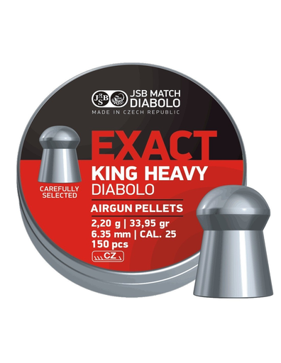 [COM-] Plombs Exact King Heavy cal. 6,35 (.25) 150 unités