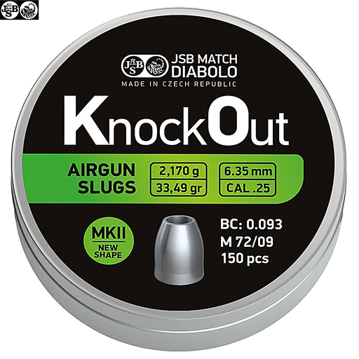 [COM-546125-150] Plombs Ko Slugs cal. 6,35 (.25) 150 unités